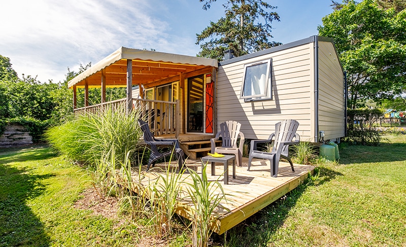 Camping Le Parc de la Grève mobilhome au soleil