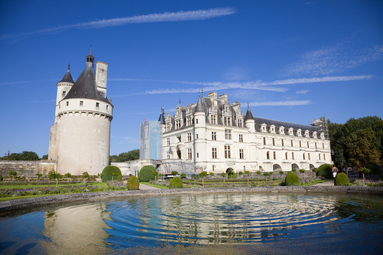 Chenonceau chateau panoramic vue