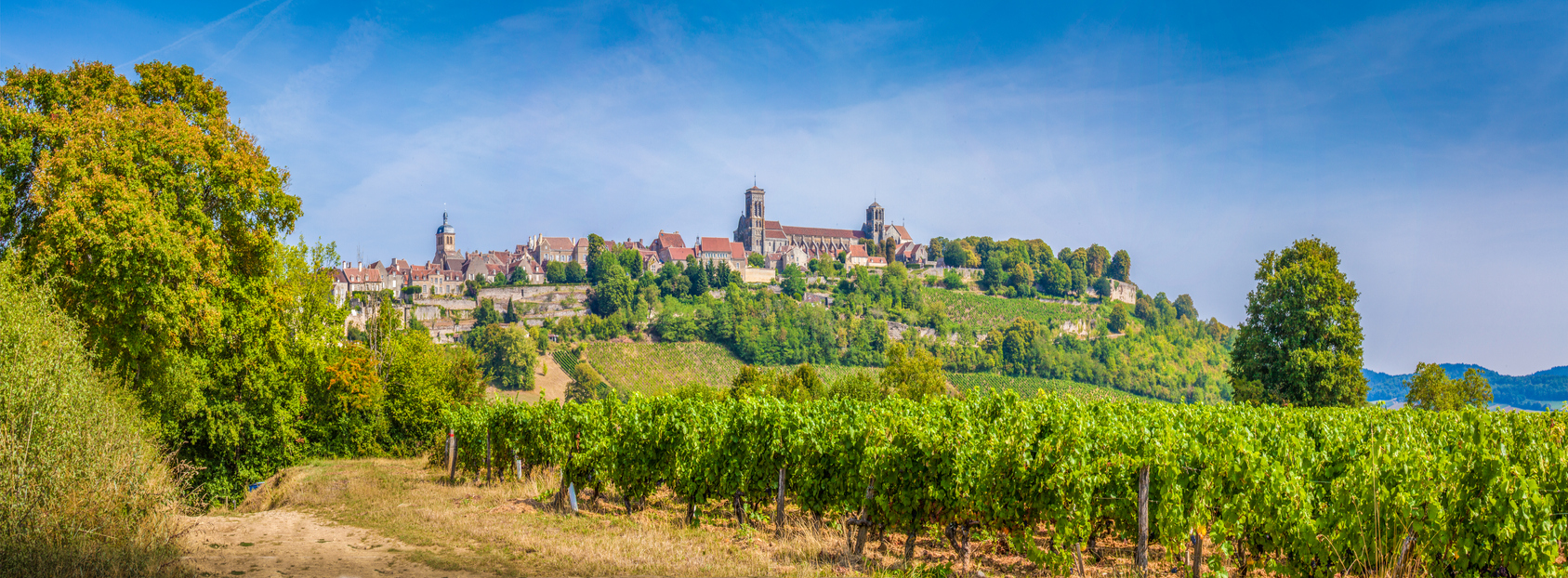 Ville historique de Vezelay dans l'yonne
