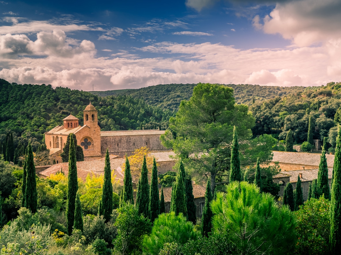 Vue sur l'Abbaye de Fontfroide