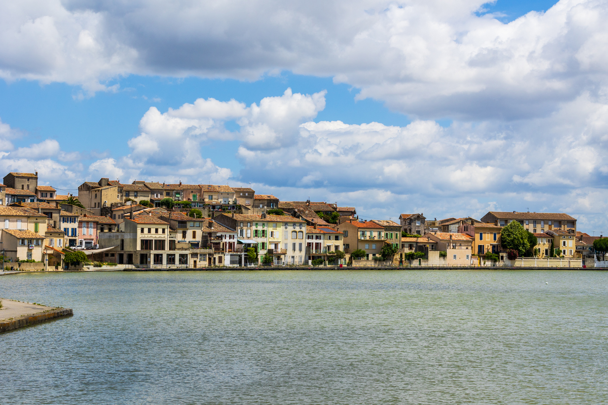 ville de Castelnaudary vue de son bassin