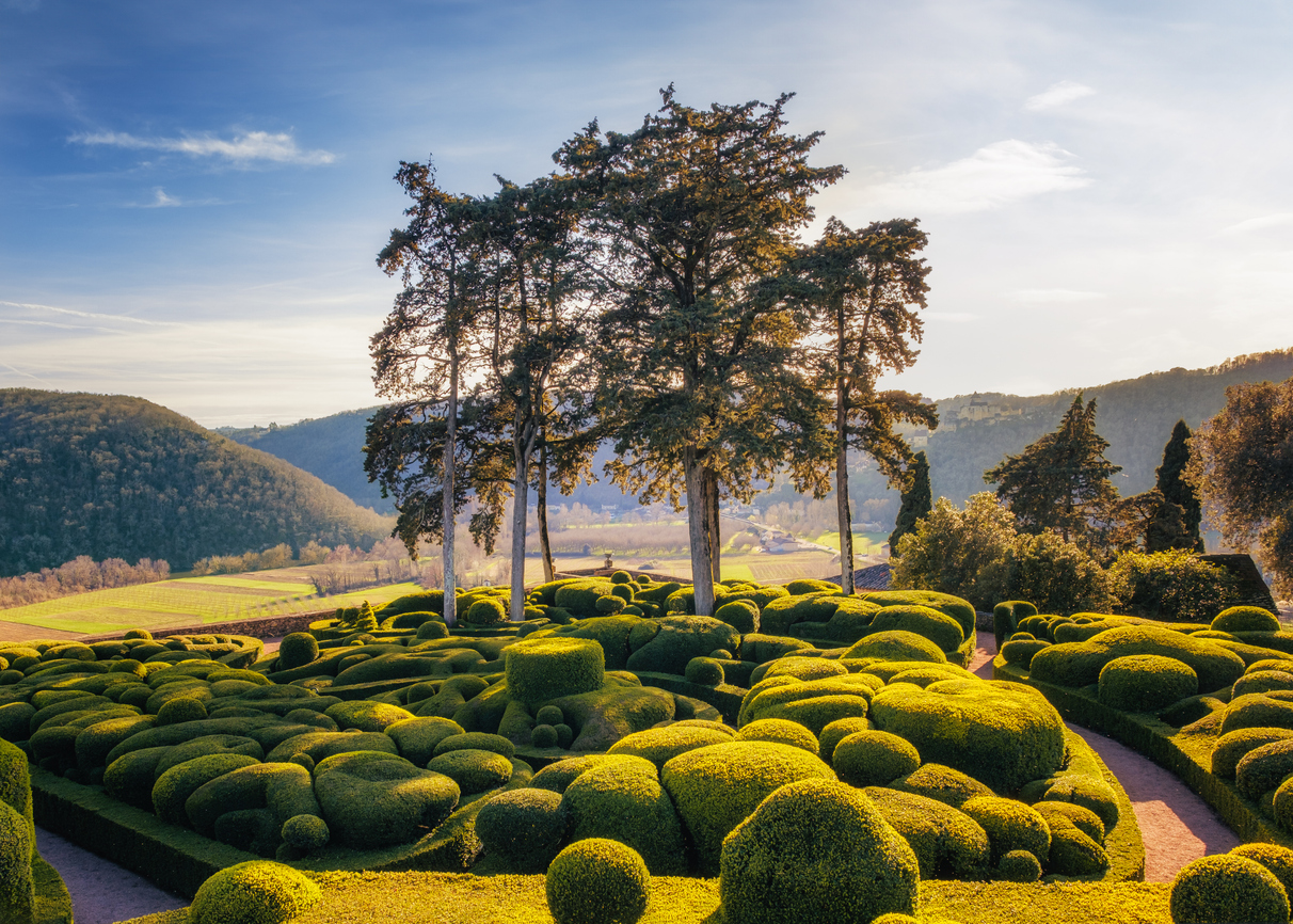 Jardins de Marqueyssac en Dordogne panorama