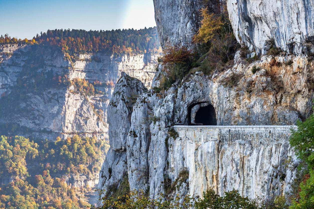 Landscape of Vercors in France view of Combe Laval, Col del la Machine